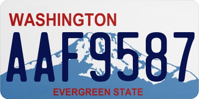 WA license plate AAF9587