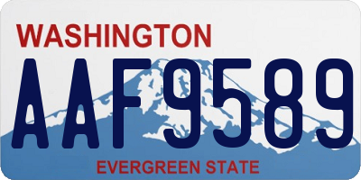 WA license plate AAF9589
