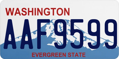 WA license plate AAF9599