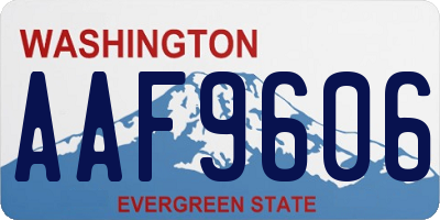 WA license plate AAF9606