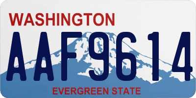 WA license plate AAF9614