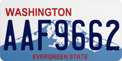 WA license plate AAF9662