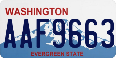 WA license plate AAF9663
