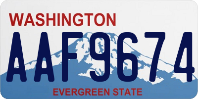WA license plate AAF9674