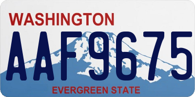 WA license plate AAF9675