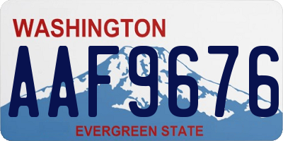 WA license plate AAF9676