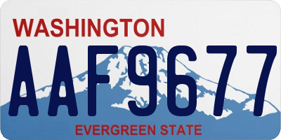 WA license plate AAF9677
