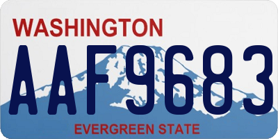 WA license plate AAF9683