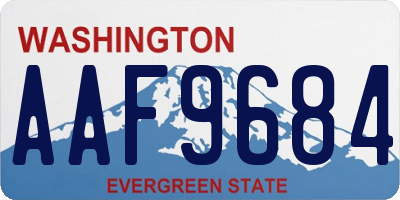 WA license plate AAF9684