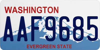 WA license plate AAF9685