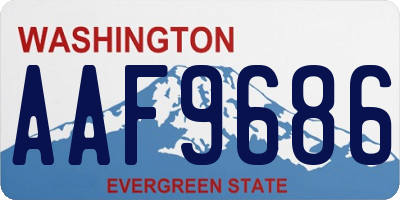 WA license plate AAF9686