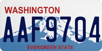 WA license plate AAF9704