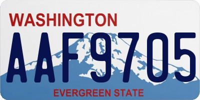 WA license plate AAF9705