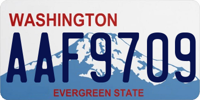 WA license plate AAF9709