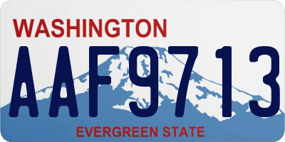 WA license plate AAF9713