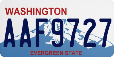 WA license plate AAF9727