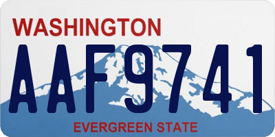 WA license plate AAF9741