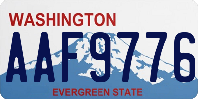 WA license plate AAF9776