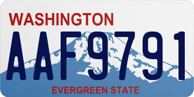 WA license plate AAF9791