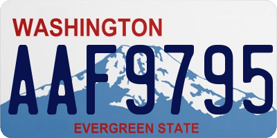 WA license plate AAF9795