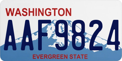 WA license plate AAF9824