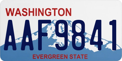 WA license plate AAF9841