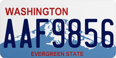 WA license plate AAF9856