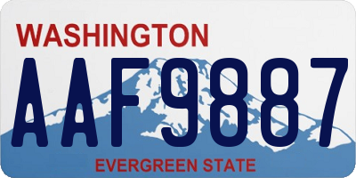 WA license plate AAF9887