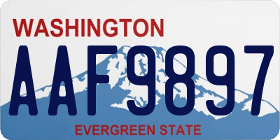 WA license plate AAF9897