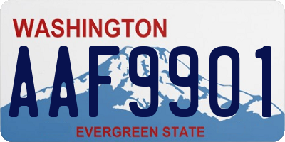 WA license plate AAF9901