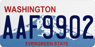 WA license plate AAF9902