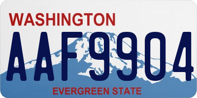 WA license plate AAF9904