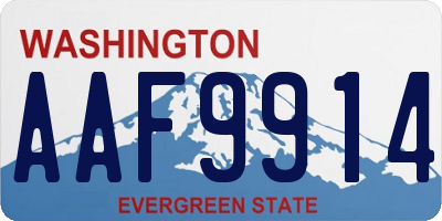 WA license plate AAF9914