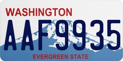 WA license plate AAF9935