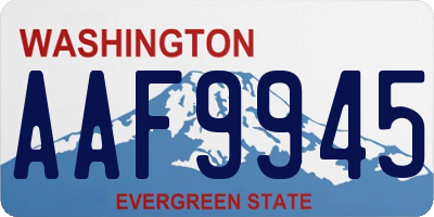 WA license plate AAF9945