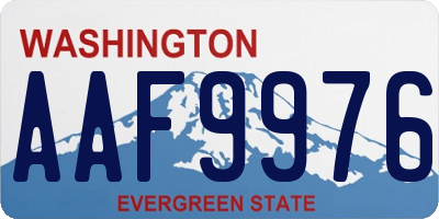 WA license plate AAF9976
