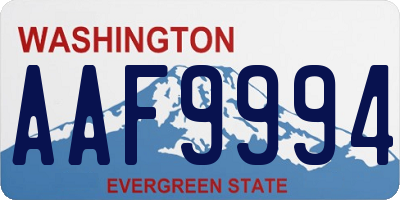 WA license plate AAF9994