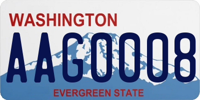 WA license plate AAG0008