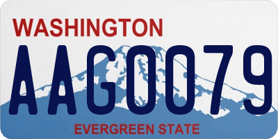 WA license plate AAG0079