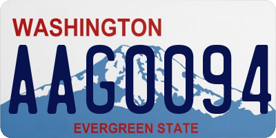 WA license plate AAG0094