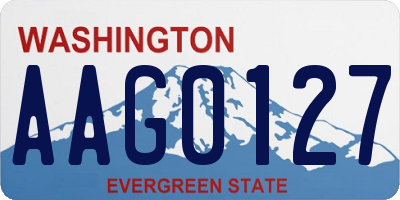 WA license plate AAG0127