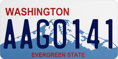 WA license plate AAG0141