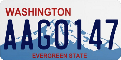 WA license plate AAG0147