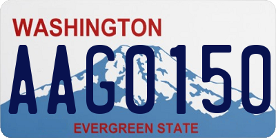 WA license plate AAG0150