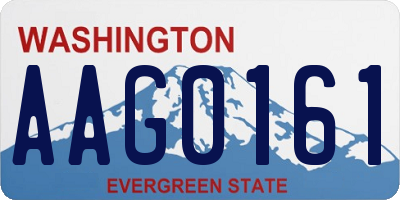WA license plate AAG0161