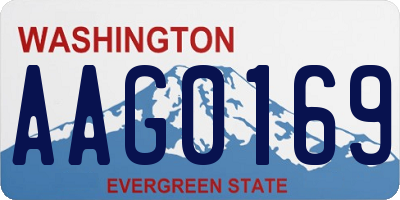 WA license plate AAG0169