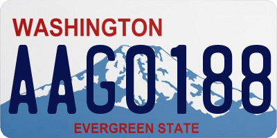 WA license plate AAG0188