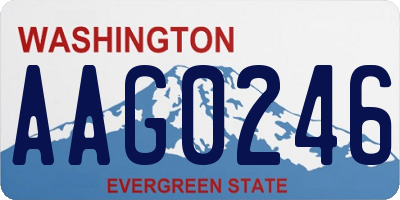 WA license plate AAG0246