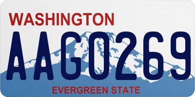 WA license plate AAG0269