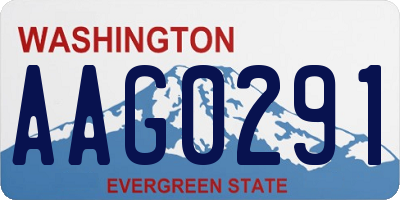 WA license plate AAG0291